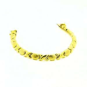 【送料無料】ネックレス イエローゴールドリンクブレスレットグラムインチ14k yellow gold xo link bracelet 123 grams 7 inches