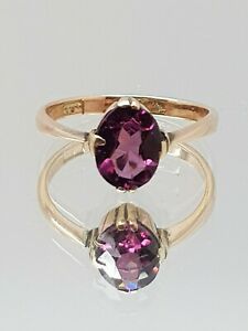 【送料無料】ネックレス　kイエローゴールドアメジストリングサイズ10ct 10k yellow gold amethyst ring finger size i 12 good condition