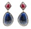 ̵ۥͥå쥹ӡեȥѡ󥰥Сruby, sapphire amp; topaz gemstone studded earring in 925 sterling silver se011237