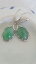 ̵ۥͥå쥹ץСgenuine beautiful 1075ct icy jadeite jade type a 925 silver dangled earring