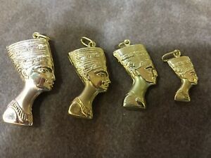 ̵ۥͥå쥹ץȥͥեƥƥޥɥڥegyptian queen nefertiti mask yellow gold 18k pendant stamped free shipping