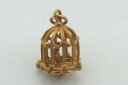【送料無料】ネックレス ビンテージケージゴールドrare vintage hm 9ct gold 3d bird in a gilded cage charm ...