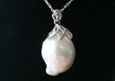 楽天hokushin【送料無料】ネックレス　サイズパールペンダントextremely rare sized organic keshi pearl pendant 13ct in 925