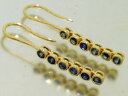 【送料無料】ネックレス イエローゴールドサファイアイヤリングドロップe048 genuine 9ct yellow gold natural sapphire drop earrings journey dangle