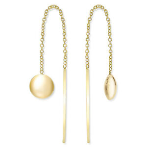 【送料無料】ネックレス ゴールドドロップイヤリング9ct gold thread through drop earrings 【送料無料】ネックレス ゴールドドロップイヤリング9ct gold thread through drop earrings