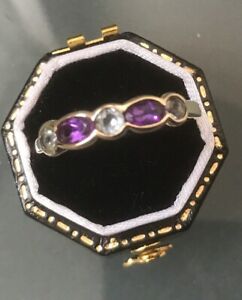 hokushinの【送料無料】ネックレス　ゴールドアメジストリングサイズwomens 9ct gold quality amethyst ring hallmarked weight 23g size p stamped｜アングル2