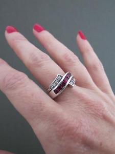 【送料無料】ネックレス　ビンテージアールデコシルバールビーリングvintage art deco silver ruby ring