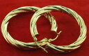 【送料無料】ネックレス ゴールドフープイヤリングケーブルツイストチューブパジャマボックス9ct gold hoop earrings 40x5mm round ...