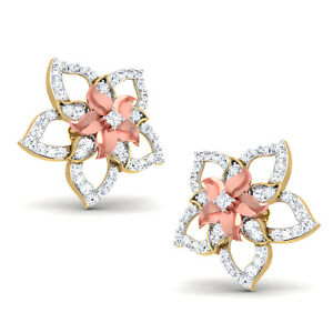 【送料無料】ネックレス　レディースイエローゴールドローズゴールドスタッドイヤリングhallmarked ladies 9ct yellow gold amp; rose gold stud cz gemstone jewelry earrings