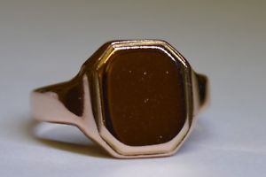 【送料無料】ネックレス　9ctローズ*size o*9ct rose gold signet ring *size o*