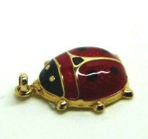 【送料無料】ネックレス　ペンダントゴールドソリッドエマイユpendant used gold solid 18 ct charms ladybug enamelled perfect