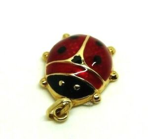 【送料無料】ネックレス　ペンダントゴールドソリッドエマイユpendant used gold solid 18 ct charms ladybug enamelled perfect