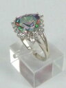 【送料無料】ネックレス ホワイトゴールドミスティックトパーズリングサイズ9ct white gold mystic topaz ring size n(4)