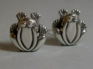 【送料無料】ネックレス バリーコードシルバーイヤリングビンテージカエルクリップbarry kieselstein cord sterling 925 silver vintage frogs clip on earrings