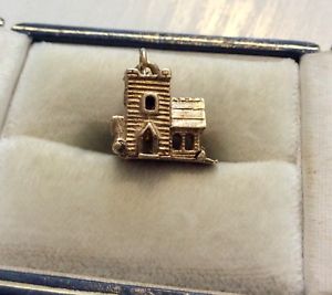 【送料無料】ネックレス　ビンテージフルゴールドlovely sweet vintage full hallmarked solid 9ct gold church wedding charm opens