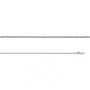 【送料無料】ネックレス　ソリッドホワイトゴールドスクエアチェーンネックレス