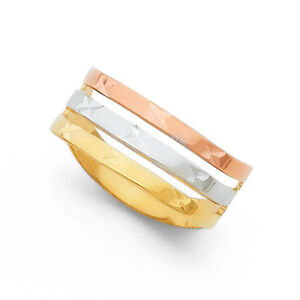 【送料無料】ネックレス　14k 8mm7semanarioanillo oro solido14k real solid tricolor gold 8 mm seven day semanario ring anillo oro solido