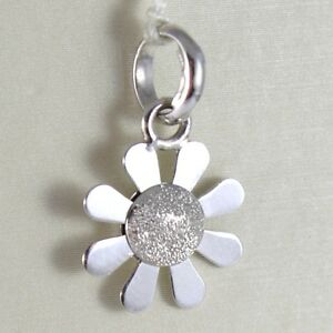 【送料無料】ネックレス　ホワイトゴールドペンダントデイジーフラワーペンダントサテンロングwhite gold pendant 750 18k daisy flower pendant satin long 2 cm