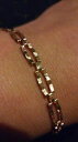 【送料無料】ネックレス イエローゴールドバーゲートブレスレットpretty 9ct 375 yellow gold two bar gate bracelet excellent condition*****