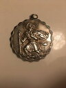 【送料無料】ネックレス　ゲオルクイェンセンヘビーシルバーセントクリストファーペンダントgeorg jensen heavy silver double sided st christopher pendant 1973, 33,g, 4cms