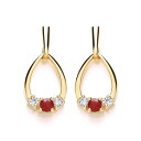 【送料無料】ネックレス　9ctルビーイアリングclエドワーズrrp2999ct gold natural ruby gemstone earrings by cl edwards rrp 299
