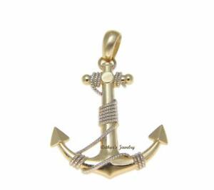 【送料無料】ネックレス　solid 14kyellow gold hawaiian anchor white gold ropecharm pendant 2380mmsolid 14k yellow gold hawaiian anchor white gold r