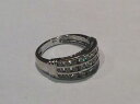 【送料無料】ネックレス　sparkly 14 ktホワイトゴールドczサイズl12great sparkly 14 kt white gold multiple czs ring size l 12 ava..