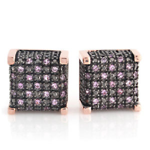 【送料無料】ネックレス ピンクサファイアkゴールドスターリングシルバースクエアスタッドイヤリング030ct pink sapphire 14ct 14k gold over sterling silver square stud earrings