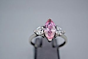 楽天hokushin【送料無料】ネックレス　ホワイトゴールドピンクリング9ct white gold amp; pink stone ring