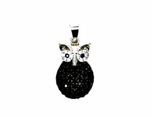 【送料無料】ネックレス ホワイトゴールドペンダントフクロウwhite gold pendant 18kt 7501000 owl with zircons