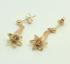 【送料無料】ネックレス　ゴールドラッパスイセンイヤリング9ct gold clogau daffodil earrings