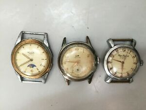 【送料無料】　腕時計　3ブドウmilcalot of 3 old vintage watches sovereign lip, milca for parts
