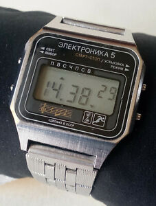 　腕時計　vintageソlcdディジタルelektronika5 29367ウォッチクオーツussrメロディーアラームvintage soviet lcd digital elektronika 5 29367 watch quartz ussr me