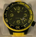 【送料無料】　腕時計　preスイス21 52mmblkpre owned swiss legend neptune automatic 21 jewel movement 52mm watch yellowblk