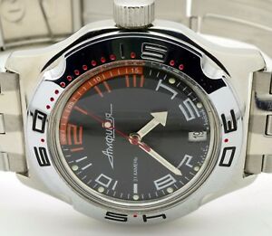 【送料無料】　腕時計　russian vostok auto amphibian100474diver wrist watchbrand russian vostok auto amphibian 100474 diver wrist watch brand