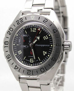 【送料無料】　腕時計　ヴォストークヌオーヴォvostok komandirskie 650539 orologio automatico russo da polso nero nuovo