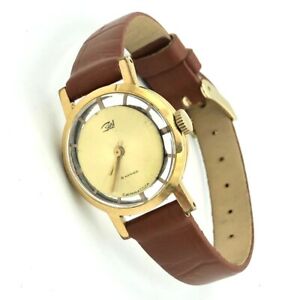 【送料無料】 腕時計 ヴィンテージザーリャesqueletocoleccionablereloj chapado oroウルスmecanico raro mujervintage zarya esqueleto coleccionable reloj chapado