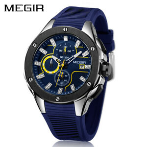 【送料無料】 腕時計 megirクロノグラフシリコーンクオーツclmegir men sport watch chronograph silicone strap quartz army military watches cl 【送料無料】 腕時計 megirクロノグラフシリコーンクオーツclmegir men sport watch chronograph silicone strap quartz army military watches cl