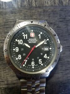 ウェンガー 腕時計（メンズ） 【送料無料】　腕時計　メンズウェンガースイスミリタリーステンレススチールウォッチmens wenger swiss military stainless steel watch