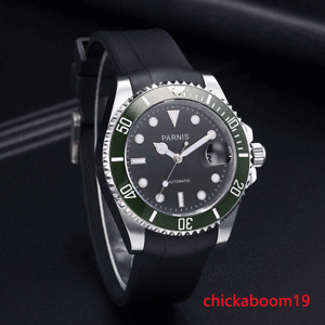 【送料無料】　腕時計　40mmluxuszifferblattグリーンautomatikサファイアmiyota herrenuhr