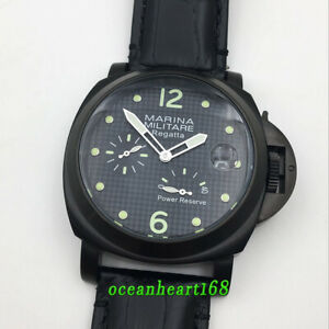 【送料無料】　腕時計　クラスプシーガルパワーリザーブケースdeployment clasp parnis 44mm seagull power reserve pvd case automatic wristwatch