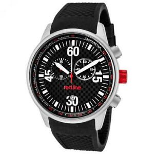 【送料無料】 腕時計 メンズレッドウォッチラインクロノシリコンブラックローズダイバースポーツメートル