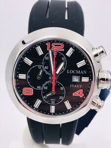 　腕時計　locman chrono420kgk560346mmscontatissimo locman chrono watch 420kgk560 steel 3 bracelets 46mm scontatissimo