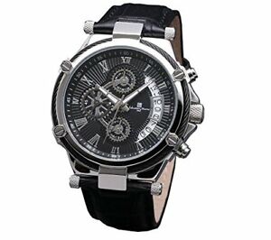 　腕時計　クロノグラフベルトsalvatore marra men watch chronograph leather belt sm181bk