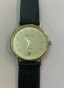 　腕時計　ドーヴィルkゴールドクォーツdeauville 14k gold quartz watch