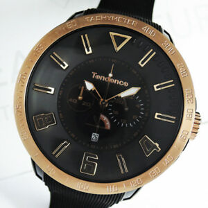 【送料無料】　腕時計　ゴマtendence tt560001 reloj de hombre en negro esfera goma cuarzo 100 autntico