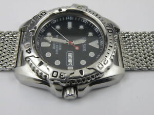 【送料無料】　腕時計　メンズパルサープロフェッショナルダイバーシャークメッシュウォッチメートルmens pulsar v7366a60 professional divers shark mesh watch 200m