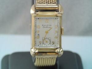 楽天hokushin【送料無料】　腕時計　ビンテージメンズvintage mens 1940s gf bulova excellency wristwatch watch 21j clean running look