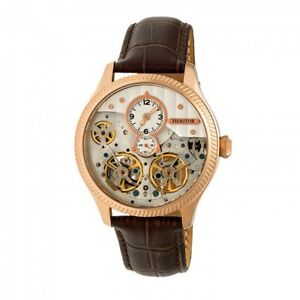 【送料無料】 腕時計 ウィンスロップ ローズゴールドheritor automatic winthrop mens leather skeleton watch rose goldsilver 【送料無料】 腕時計 ウィンスロップ ローズゴールドheritor automatic winthrop mens leather skeleton watch rose goldsilver
