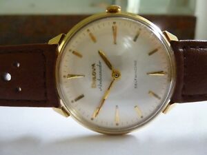【送料無料】　腕時計　アンバサダーマイクロロータースリムドレスkゴールドbulova ambassador micro rotor automatic slim dress cal12eba 10k gold filled 1965